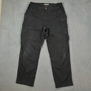 5.11 Tactical Pants Mens 36x32 Black Elastic‎ Waist Cargo Pants Ripstop Fabric